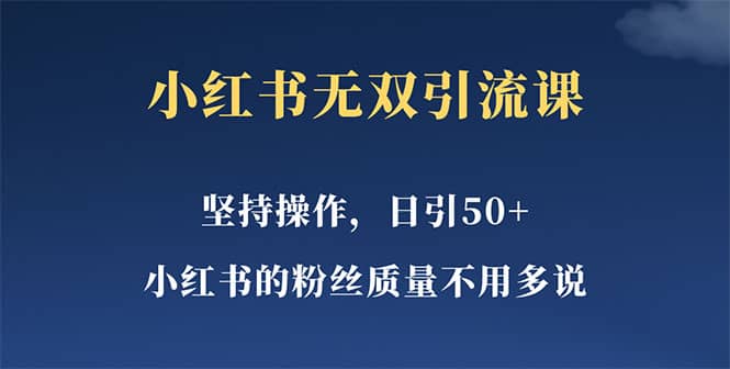 小红书无双课一天引50+女粉，不用做视频发视频，小白也很容易上手拿到结果-巴叔叔资源网