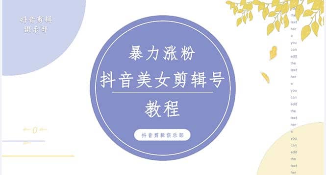 抖音快手暴力涨粉美女混剪视频教程 百分百过原创图片教程 附带违规申诉方法-巴叔叔资源网