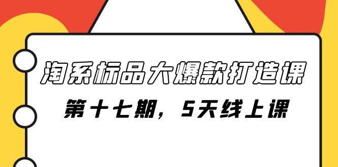 淘系标品大爆款打造课-第十七期，5天线上课-巴叔叔资源网