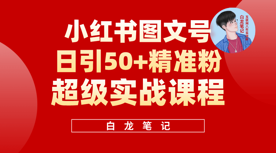 小红书图文号日引50+精准流量，超级实战的小红书引流课，非常适合新手-巴叔叔资源网
