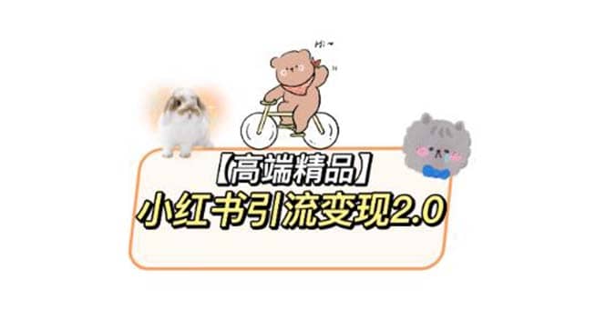 小红书最新引流变现2.0教程，全网最新最详细的视频教程+素材-巴叔叔资源网