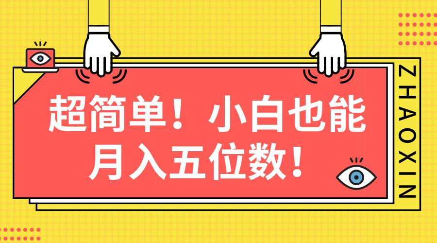 超简单图文项目！小白也能月入五位数-巴叔叔资源网