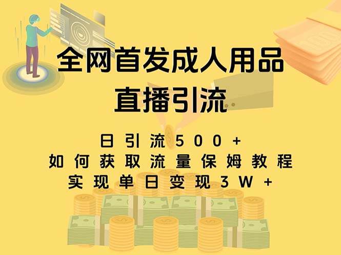 最新全网独创首发，成人用品直播引流获客暴力玩法，单日变现3w保姆级教程-巴叔叔资源网