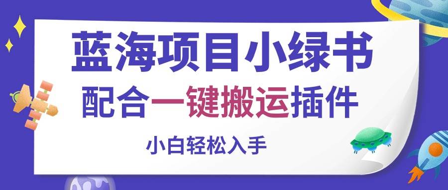 蓝海项目小绿书，配合一键搬运插件，小白轻松入手-巴叔叔资源网