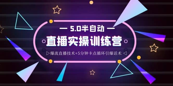蚂蚁·5.0半自动直播2345打法，半自动爆流直播技术+5分钟卡点循环引爆话术-巴叔叔资源网