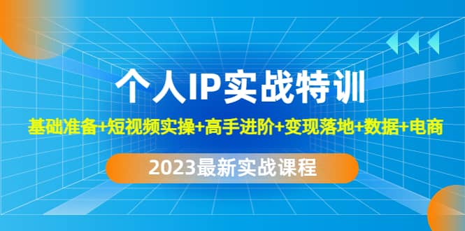 2023个人IP实战特训：基础准备+短视频实操+高手进阶+变现落地+数据+电商-巴叔叔资源网