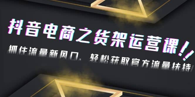 2023抖音电商之货架运营课：抓住流量新风口，轻松获取官方流量扶持-巴叔叔资源网