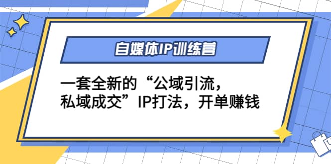 自媒体IP训练营(12+13期)一套全新的“公域引流，私域成交”IP打法-巴叔叔资源网