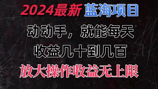 有手就行的2024全新蓝海项目，每天1小时收益几十到几百，可放大操作收…-巴叔叔资源网