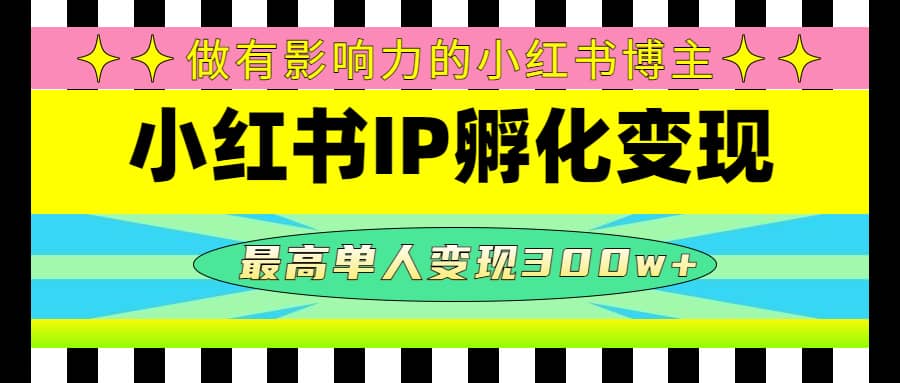 某收费培训-小红书IP孵化变现：做有影响力的小红书博主-巴叔叔资源网