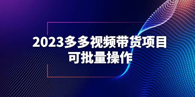 2023多多视频带货项目，可批量操作【保姆级教学】-巴叔叔资源网