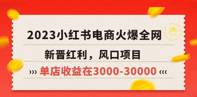2023小红书电商火爆全网，新晋红利，风口项目，单店收益在3000-30000-巴叔叔资源网