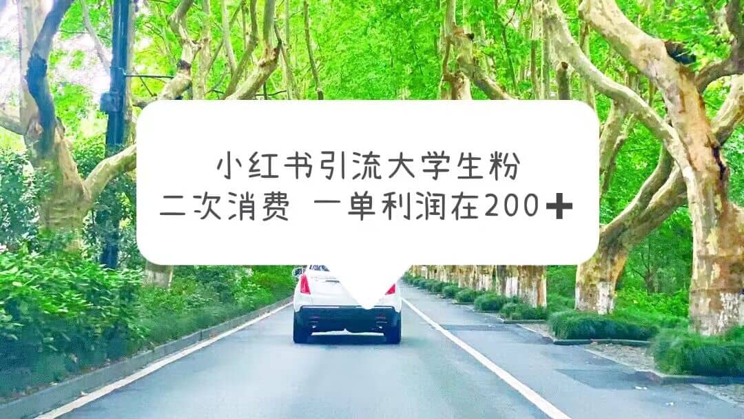 小红书引流大学生粉，变现项目，一单利润在200+（教程+资源）-巴叔叔资源网