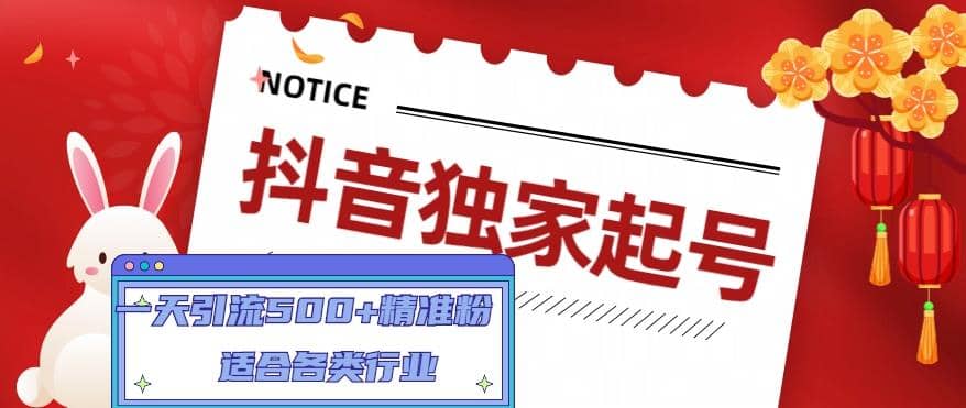 抖音独家起号，适合各类行业（9节视频课）-巴叔叔资源网