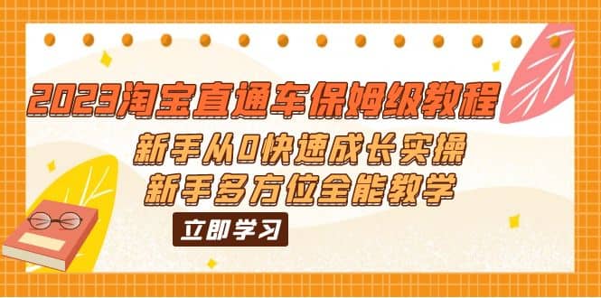 2023淘宝直通车保姆级教程：新手从0快速成长实操，新手多方位全能教学-巴叔叔资源网