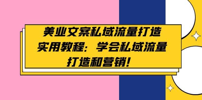 美业文案私域流量打造实用教程：学会私域流量打造和营销-巴叔叔资源网