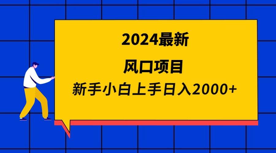 2024最新风口项目 新手小白日入2000+-巴叔叔资源网