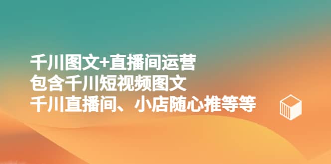 千川图文+直播间运营，包含千川短视频图文、千川直播间、小店随心推等等-巴叔叔资源网