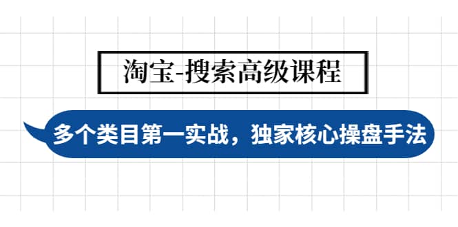 淘宝-搜索高级课程：多个类目第一实战，独家核心操盘手法-巴叔叔资源网