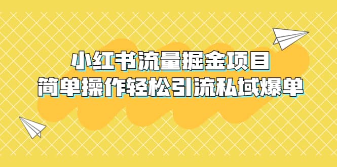 外面收费398小红书流量掘金项目，简单操作轻松引流私域爆单-巴叔叔资源网
