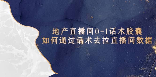地产-直播间0-1话术胶囊，知道怎么通过话术去拉直播间数据-巴叔叔资源网