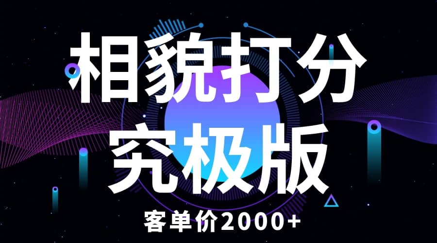 相貌打分究极版，客单价2000+纯新手小白就可操作的项目-巴叔叔资源网