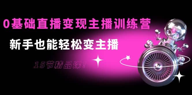 0基础直播变现主播训练营：新手也能轻松变主播，15节精品课-巴叔叔资源网