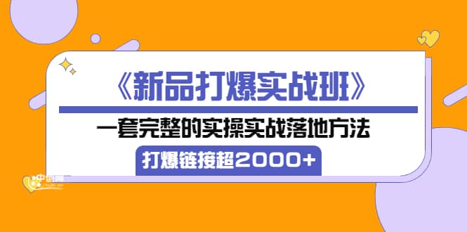 《新品打爆实战班》一套完整的实操实战落地方法，打爆链接超2000+（38节课)-巴叔叔资源网