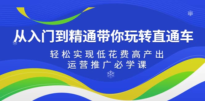 从入门到精通带你玩转直通车：轻松实现低花费高产出，35节运营推广必学课-巴叔叔资源网