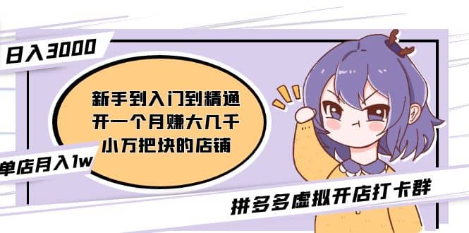 拼多多虚拟开店打卡群：入门到精通（昨日群里有小伙伴3000+）2月26更新-巴叔叔资源网