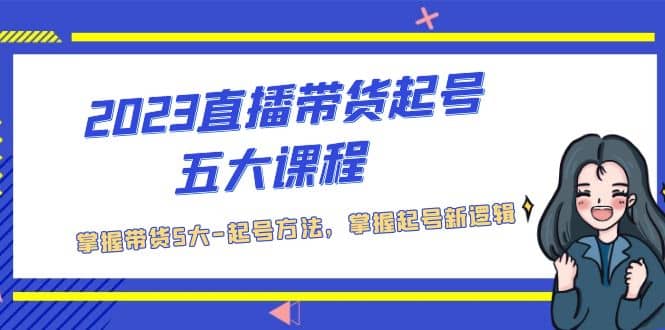 2023直播带货起号五大课程，掌握带货5大-起号方法，掌握起新号逻辑-巴叔叔资源网