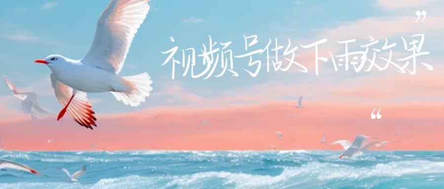 视频号做下雨视频一个账号一周涨粉10W+年入100w-巴叔叔资源网