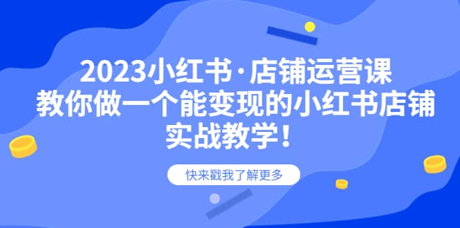 2023小红书·店铺运营课，教你做一个能变现的小红书店铺，20节-实战教学-巴叔叔资源网