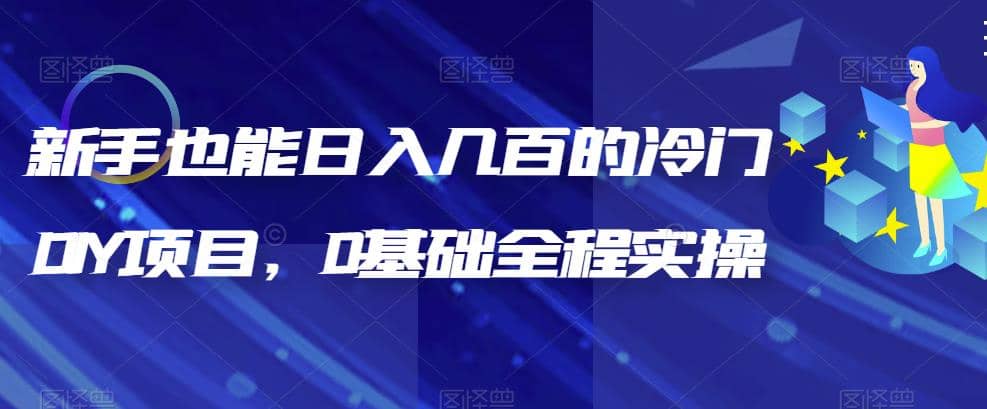 新手也能日入几百的冷门DIY项目，0基础全程实操【揭秘】-巴叔叔资源网