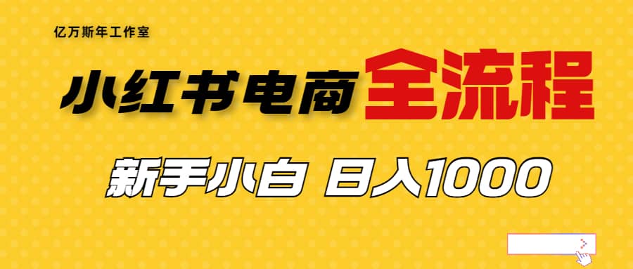 外面收费4988的小红书无货源电商从0-1全流程，日入1000＋-巴叔叔资源网