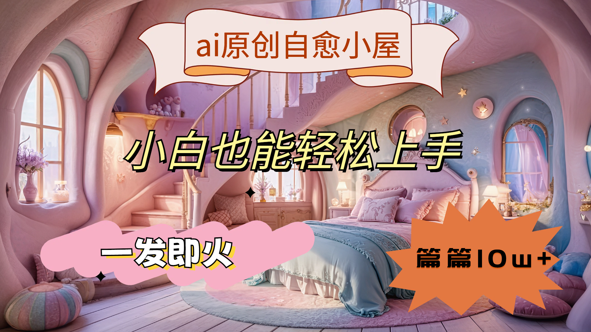 ai原创治愈小屋，小白也能轻松上手，一发即火，篇篇10w+-巴叔叔资源网