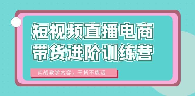 短视频直播电商带货进阶训练营：实战教学内容，干货不废话-巴叔叔资源网