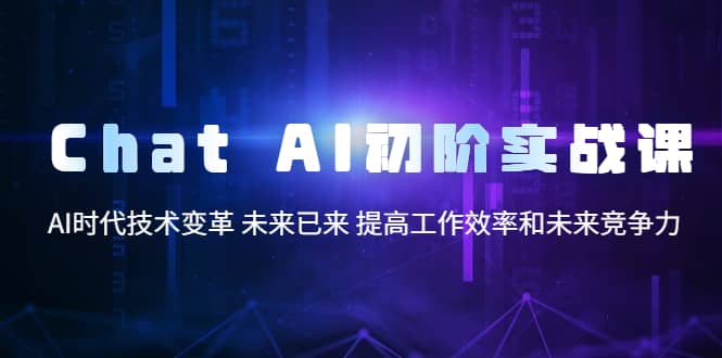 Chat AI初阶实战课，AI时代技术变革 未来已来 提高工作效率和未来竞争力-巴叔叔资源网