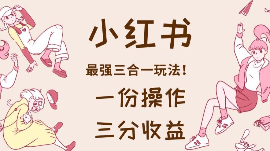 小红书最强三合一玩法，一份操作获得三份收益！【揭秘】-巴叔叔资源网