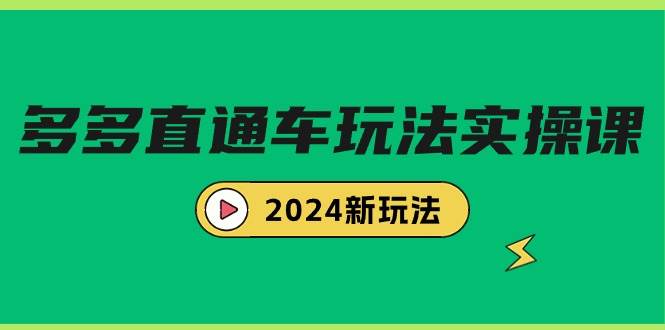 多多直通车玩法实战课，2024新玩法（7节课）-巴叔叔资源网