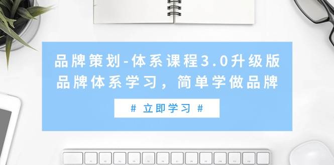 品牌策划-体系课程3.0升级版，品牌体系学习，简单学做品牌（高清无水印）-巴叔叔资源网