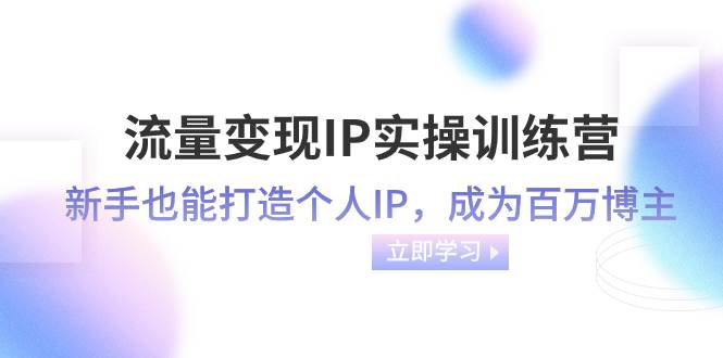 流量变现-IP实操训练营：新手也能打造个人IP，成为百万博主（46节课）-巴叔叔资源网
