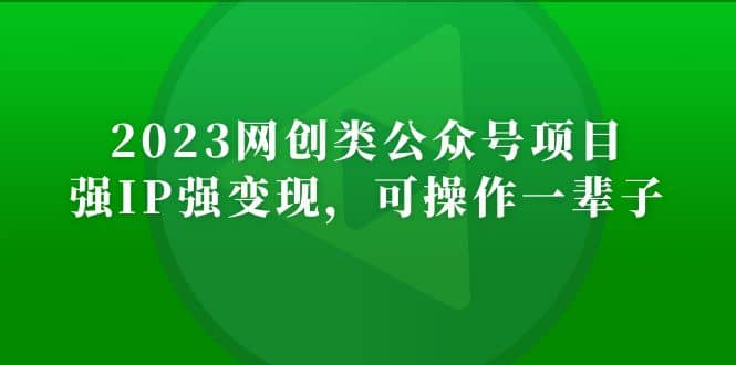 2023网创类公众号项目，强IP强变现，可操作一辈子-巴叔叔资源网