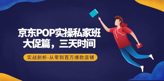 京东POP实操私家班：大促篇，3天时间，实战剖析-从零到百万爆款店铺-巴叔叔资源网