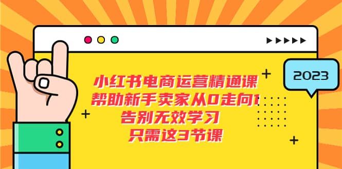 小红书电商·运营精通课，帮助新手卖家从0走向1 告别无效学习（7节视频课）-巴叔叔资源网