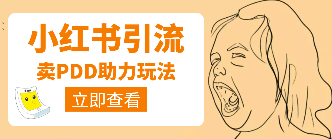 利用小红书卖拼多多助力-巴叔叔资源网