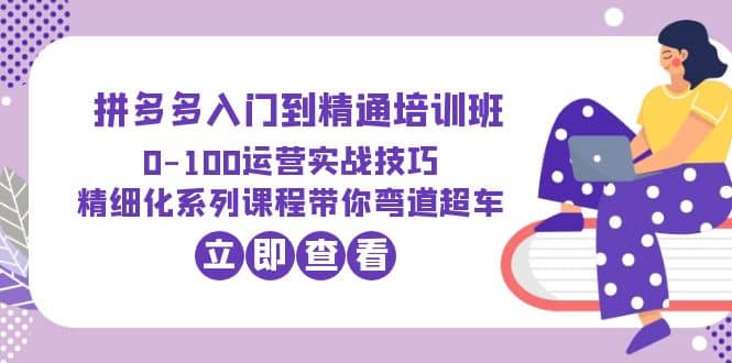 2023拼多多入门到精通培训班：0-100运营实战技巧 精细化系列课带你弯道超车-巴叔叔资源网