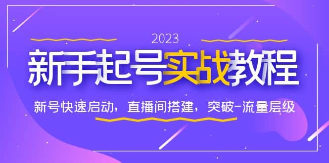 0-1新手起号实战教程：新号快速启动，直播间怎样搭建，突破-流量层级-巴叔叔资源网