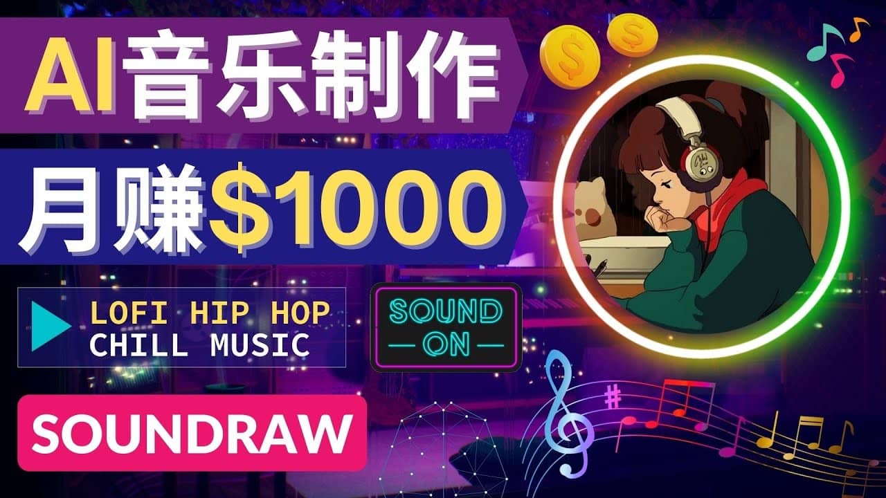 无需任何音乐基础： 使用AI软件制作Lofi Hip Hop Chill Music 月赚1000美元-巴叔叔资源网