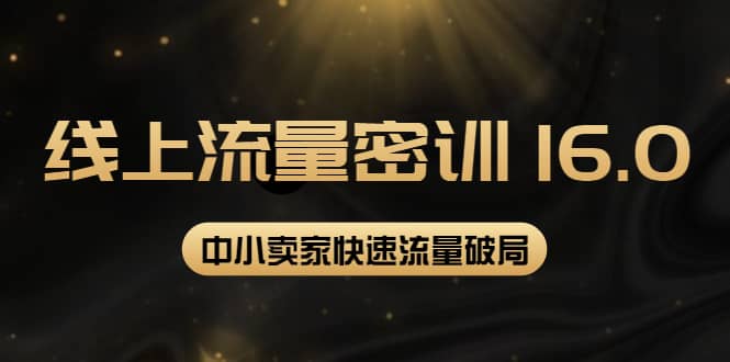 2022秋秋线上流量密训16.0：包含 暴力引流10W+中小卖家流量破局技巧 等等！-巴叔叔资源网